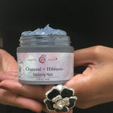 Charcoal + Hibiscus Exfoliating Mask from Apple Rose Beauty natural and organic skin care and organic beauty